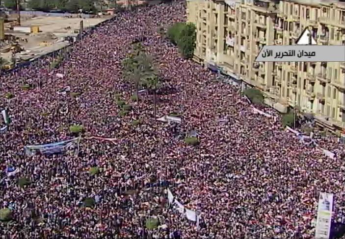 Millions of Egyptians Celebrate Victory in Tahrir Square