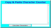 Copy & Paste Character Counter
